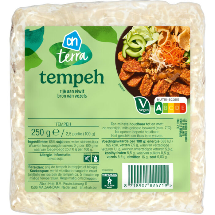 AH Terra Tempeh bevat 5.5g koolhydraten