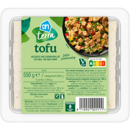 AH Terra Tofu naturel bevat 0.8g koolhydraten