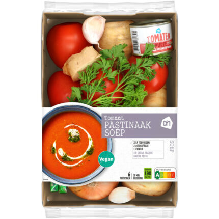 AH Tomaat pastinaaksoep verspakket bevat 3.9g koolhydraten