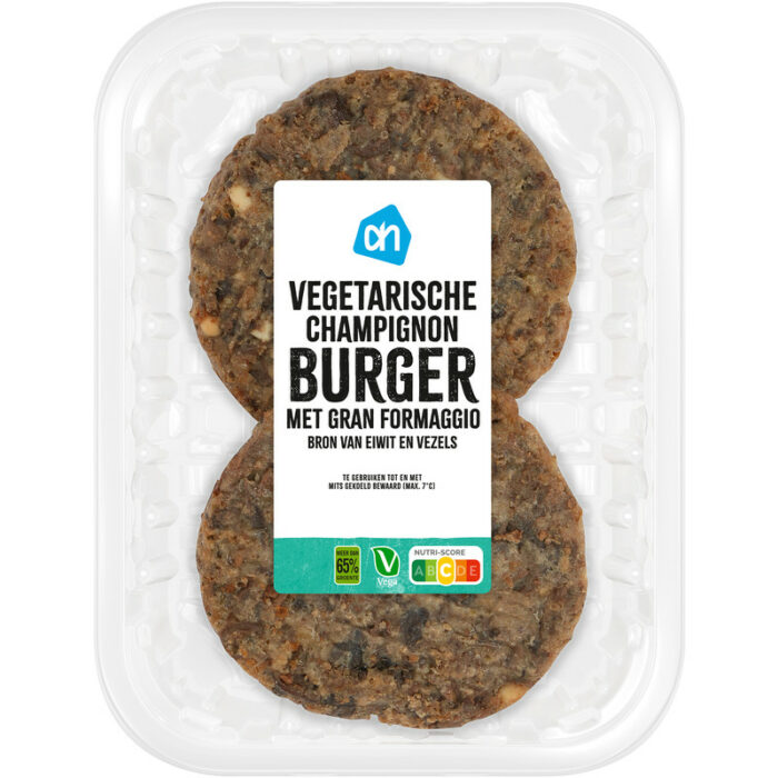 AH Vegetarische champignonburger bevat 9.2g koolhydraten