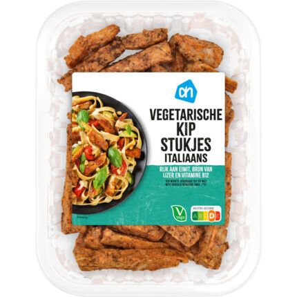 AH Vegetarische kipstukjes Italiaans bevat 2.8g koolhydraten