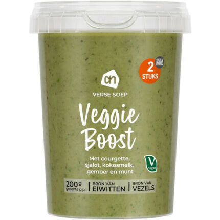 AH Veggie boost courgette sjalot bevat 2.7g koolhydraten