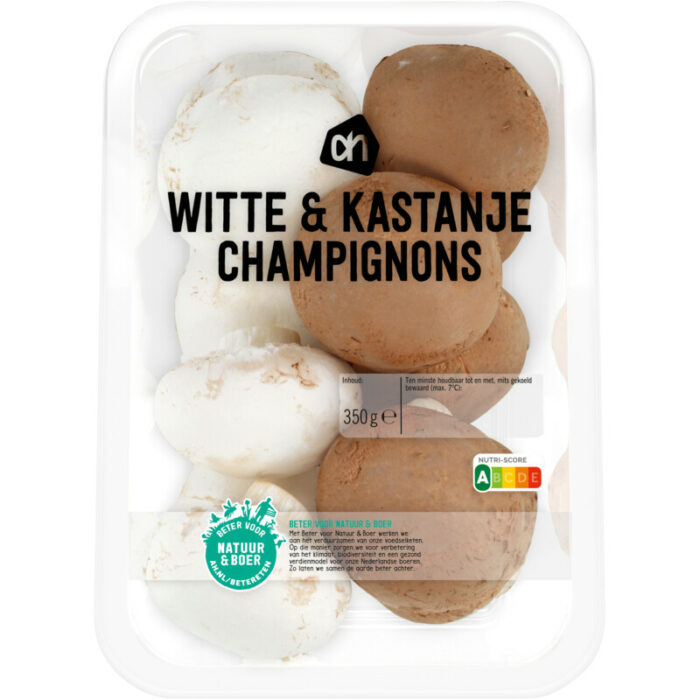 AH Witte & kastanje champignons bevat 1.9g koolhydraten