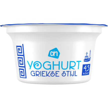 AH Yoghurt Griekse stijl 10% vet bevat 3.5g koolhydraten