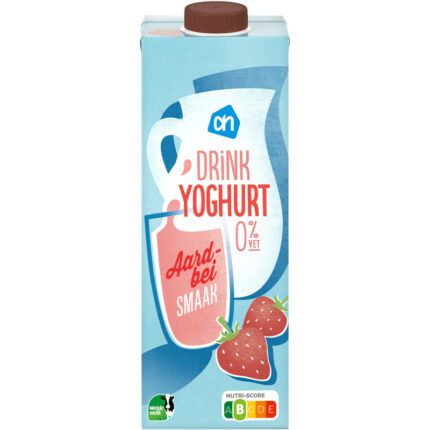 AH Yoghurtdrink aardbei bevat 7.7g koolhydraten