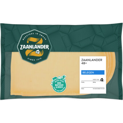 AH Zaanlander Belegen 48+ plakken bevat 0g koolhydraten