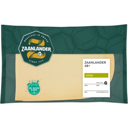 AH Zaanlander Jong 48+ plakken bevat 0g koolhydraten