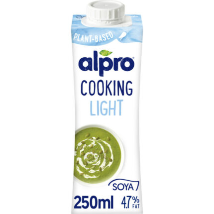 Alpro Cooking light bevat 2.5g koolhydraten