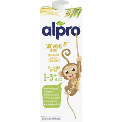 Alpro Groeidrink haver 1-3+ jaar bevat 5.9g koolhydraten