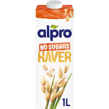 Alpro Haverdrink zonder suikers bevat 5.8g koolhydraten