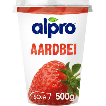 Alpro Plantaardig variatie aardbei bevat 8.1g koolhydraten