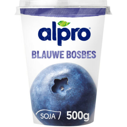 Alpro Plantaardig variatie blauwe bosbes bevat 8.2g koolhydraten