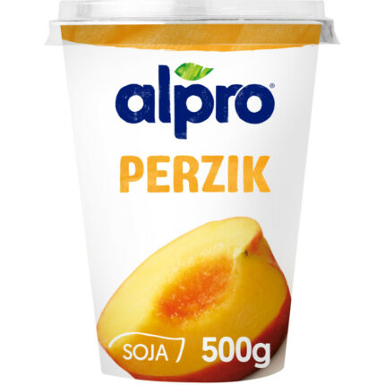 Alpro Plantaardig variatie perzik bevat 8.3g koolhydraten