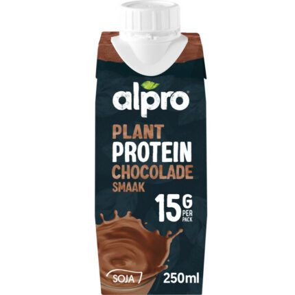 Alpro Protein chocolade smaak bevat 5.2g koolhydraten