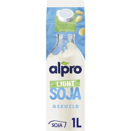 Alpro Sojadrink light gekoeld bevat 1.9g koolhydraten
