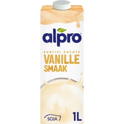 Alpro Sojadrink vanille bevat 6.5g koolhydraten