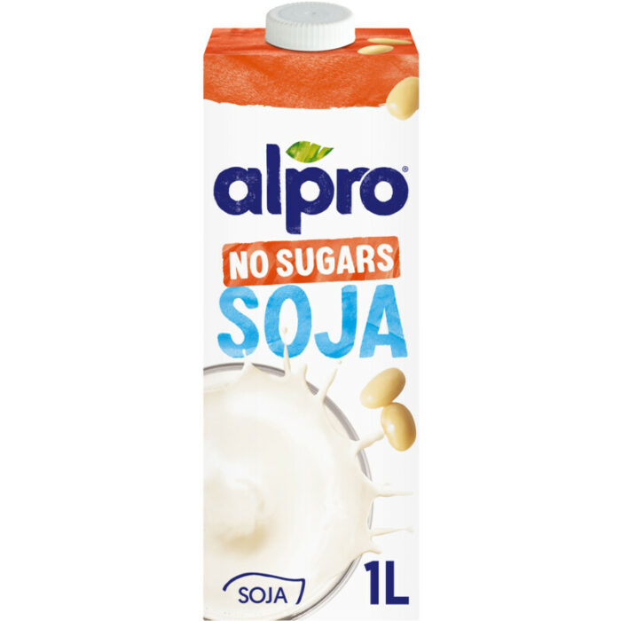 Alpro Sojadrink zonder suikers bevat 0g koolhydraten