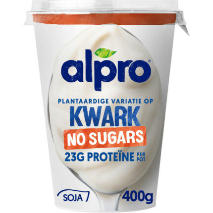 Alpro Variatie op kwark zonder suikers bevat 0g koolhydraten