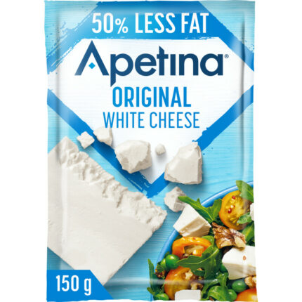 Apetina White cheese 50% less fat bevat 0.6g koolhydraten