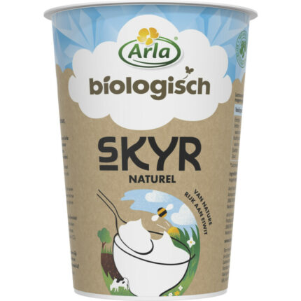 Arla Biologisch skyr naturel yoghurt bevat 4g koolhydraten