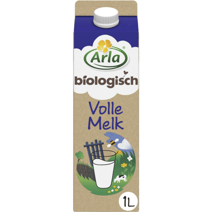 Arla Biologisch volle melk bevat 4.6g koolhydraten