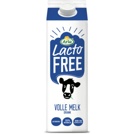 Arla Lactofree Volle Melk bevat 2.6g koolhydraten