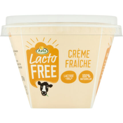 Arla Lactofree creme fraiche bevat 2.4g koolhydraten