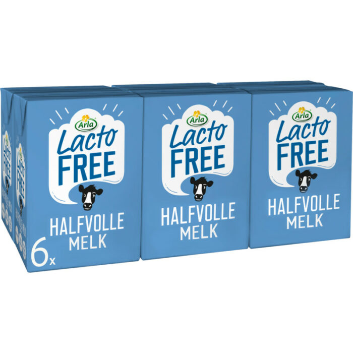 Arla Lactofree houdbare halfvolle melk bevat 2.8g koolhydraten