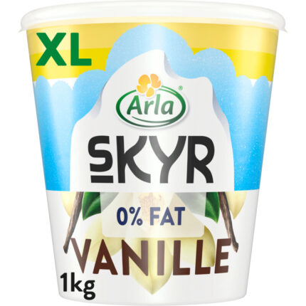 Arla Skyr vanille yoghurt 0% fat XL bevat 8.3g koolhydraten