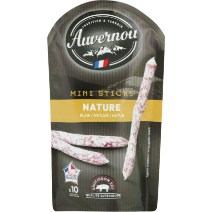 Auvernou Mini sticks nature bevat 2.7g koolhydraten