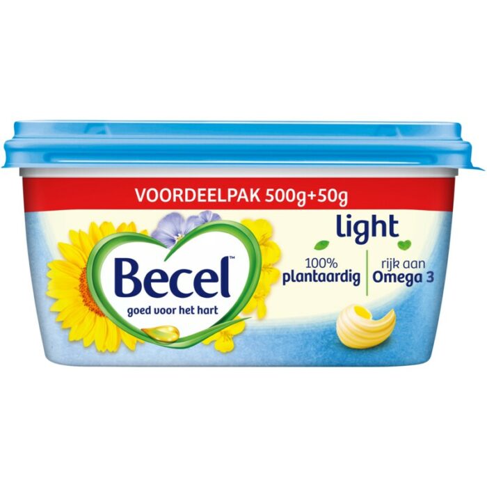 Becel Light margarine bevat 3.9g koolhydraten