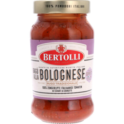 Bertolli Bolognese sugo tradizionale bevat 7.6g koolhydraten