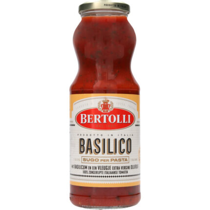 Bertolli Pastasaus basilico bevat 4.5g koolhydraten