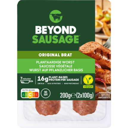 Beyond Meat Sausage plantaardige worst bevat 3.4g koolhydraten
