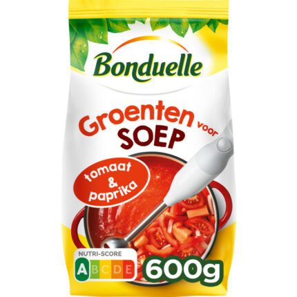 Bonduelle Groenten voor soep tomaat & paprika bevat 4.3g koolhydraten