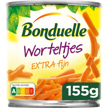 Bonduelle Worteltjes extra fijn bevat 4.9g koolhydraten