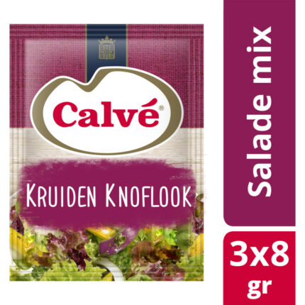 Calvé Salademix kruiden knoflook bevat 3.8g koolhydraten