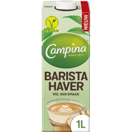Campina Barista haverdrink bevat 5.9g koolhydraten