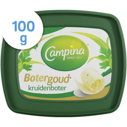 Campina Botergoud kruidenboter bevat 3g koolhydraten