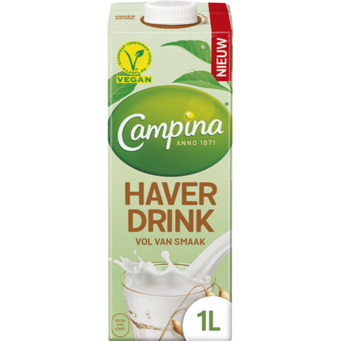 Campina Haverdrink bevat 6.2g koolhydraten