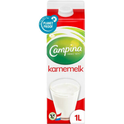 Campina Karnemelk bevat 3.6g koolhydraten