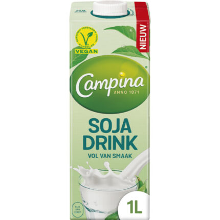 Campina Soja drink bevat 3.1g koolhydraten