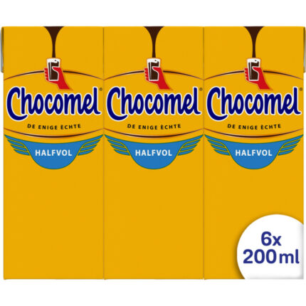 Chocomel Chocolademelk halfvol bevat 9.8g koolhydraten