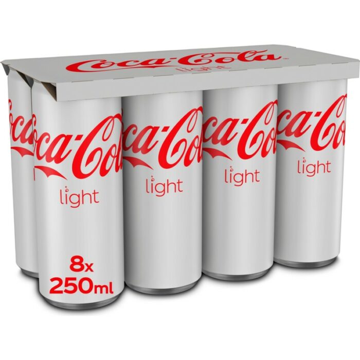Coca-Cola Light 8-pack bevat 0g koolhydraten