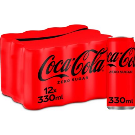 Coca-Cola Zero sugar 12-pack bevat 0g koolhydraten