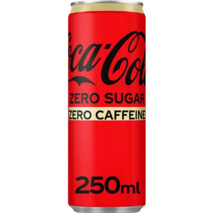 Coca-Cola Zero sugar zero caffeïne bevat 0g koolhydraten