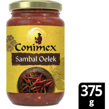 Conimex Sambal oelek vers gemalen chilipepers bevat 8.4g koolhydraten