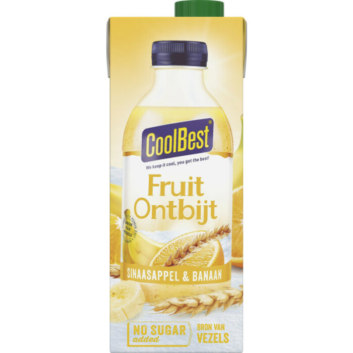 CoolBest Fruitontbijt sinaasappel banaan bevat 9.8g koolhydraten