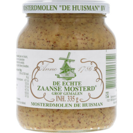 De Huisman Zaanse mosterd grof gemalen bevat 3.2g koolhydraten