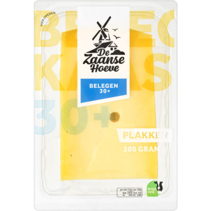 De Zaanse Hoeve Belegen 30+ plakken bevat 0g koolhydraten